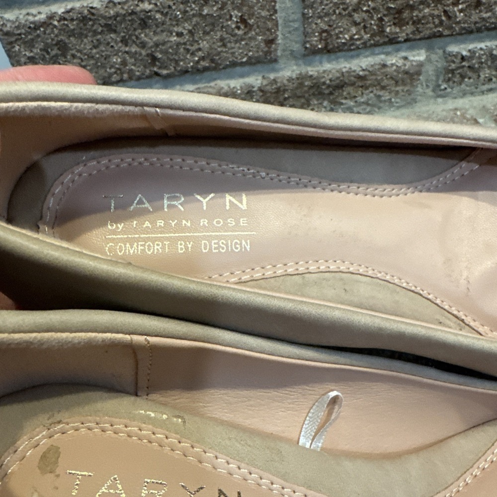 Taryn Rose Maine Pumps Womens 8.5 Beige Nude Block Heel Size 8.5 #223 - Picture 4 of 16
